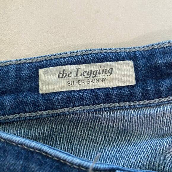 AG Adriano Goldschmied the Legging Super Skinny Jeans Size 30 EUC Low Rise Blue - Picture 4 of 9